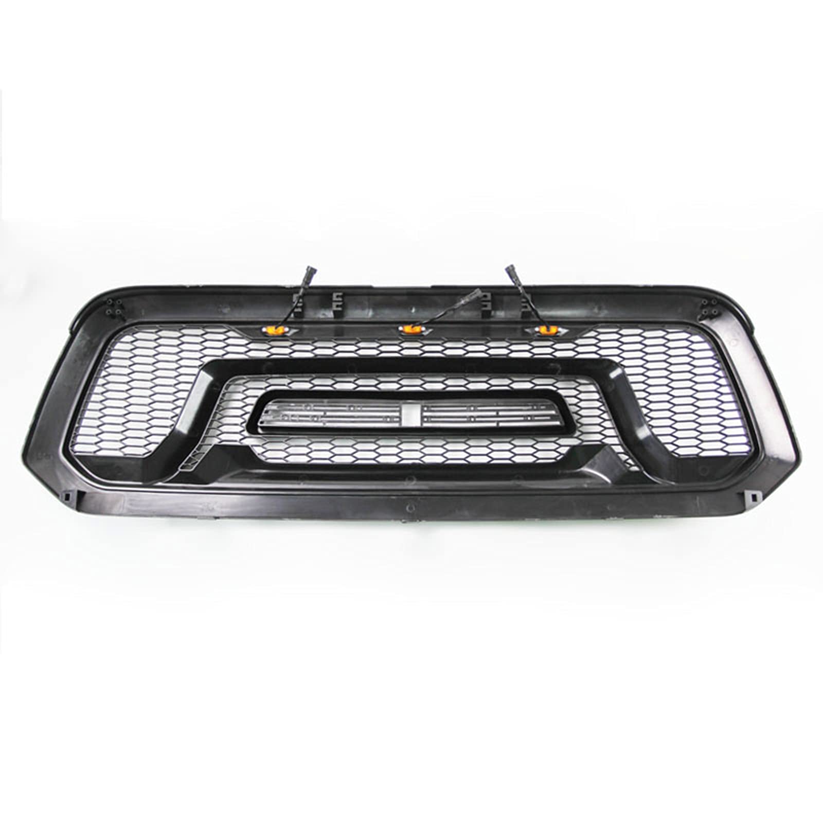 Matte Black Front Grille Rebel Style w/LED Lights for 2013-2018 Dodge Ram 1500(No "RAM" Letter)