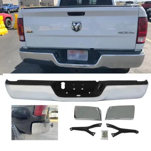 Chrome Rear Step Bumper Assembly for 2009-2018 Dodge Ram 1500 2010-2012 2500 3500