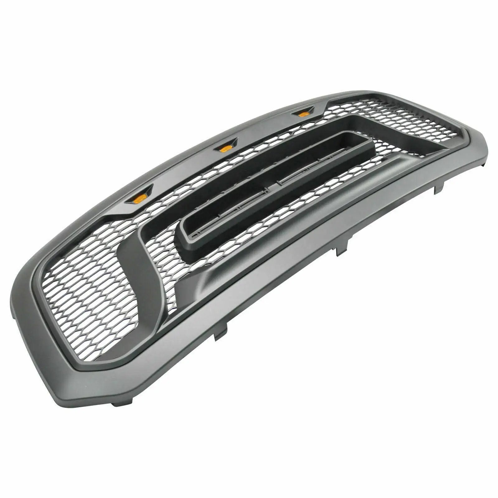 Matte Gray Front Grille Rebel Style w/LED Lights for 2013-2018 Dodge Ram 1500(With "RAM" Letter)