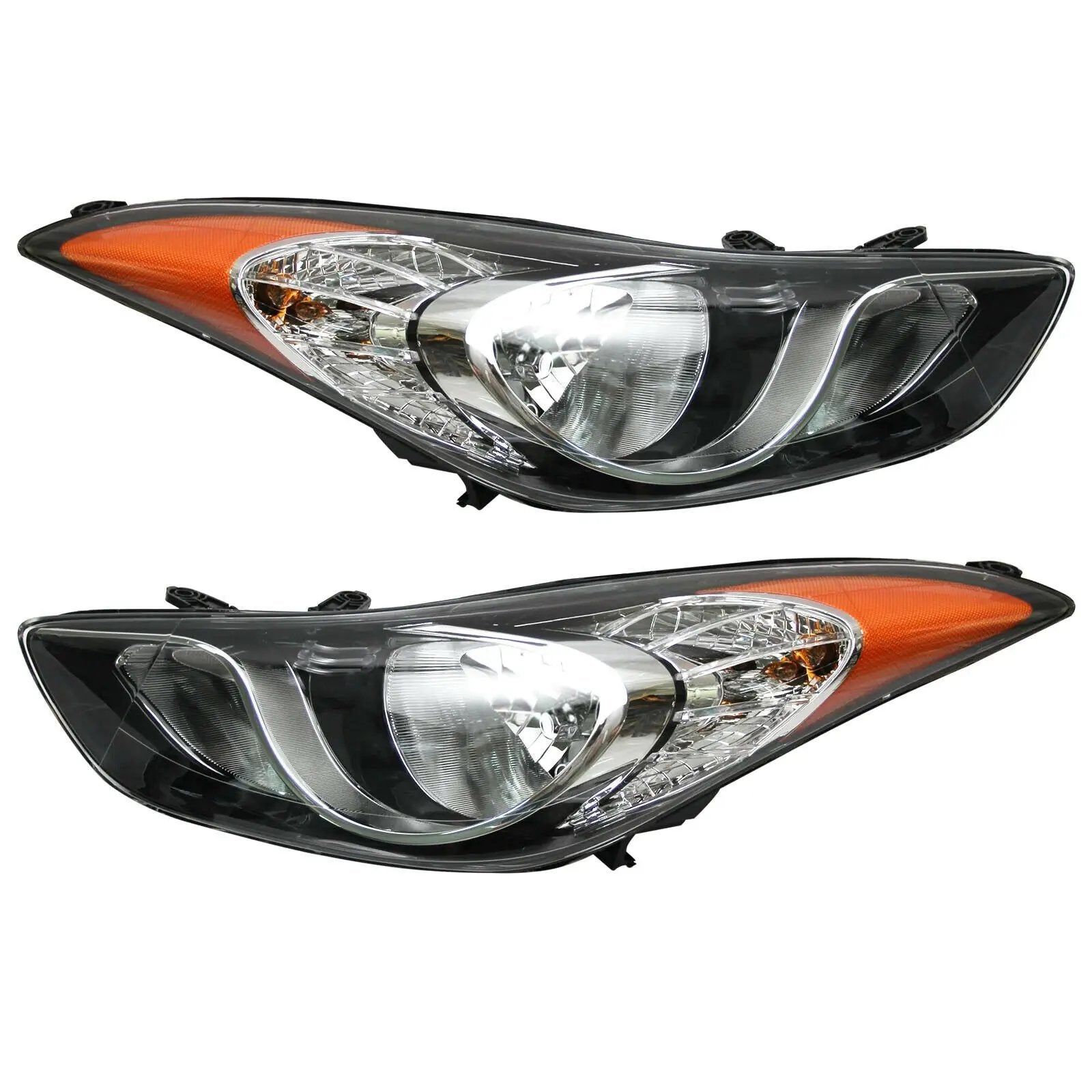 Halogen Headlights Assembly Headlamps for 2011-2013 Hyundai Elantra