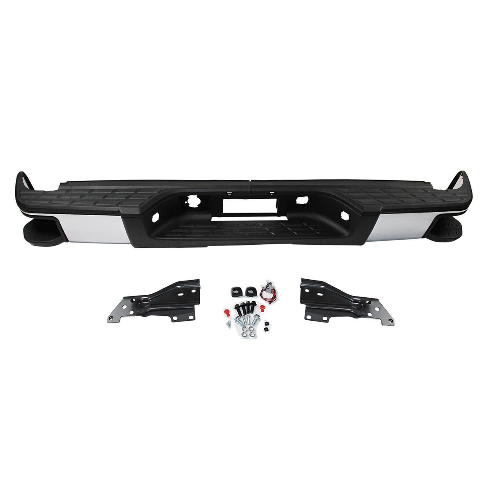 Rear Step Bumper w/Side Pads No Hole for 07-13 Chevy Silverado GMC Sierra 1500