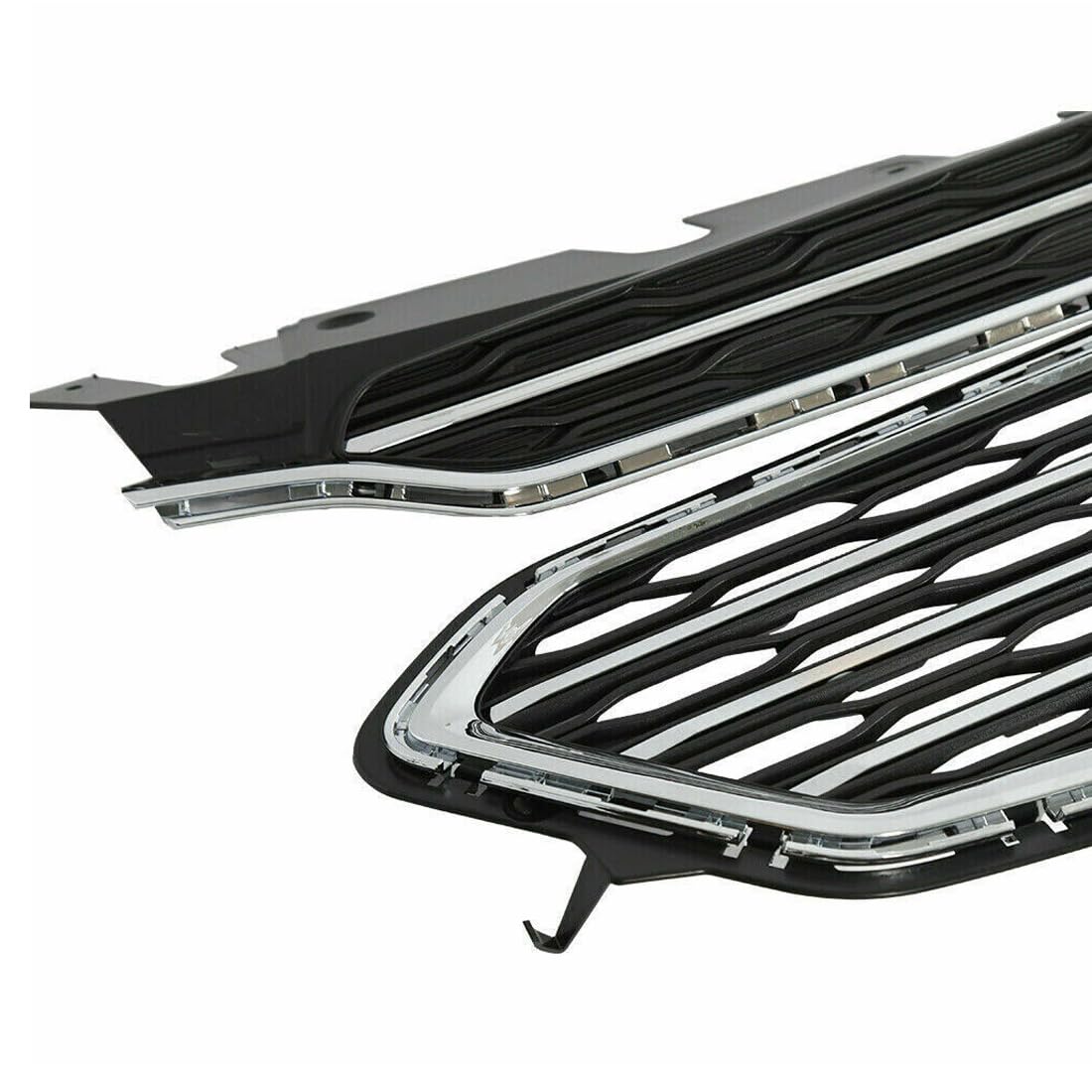 Chrome Front Upper Grille+Lower Grille for 2016-2017 Chevrolet Equinox