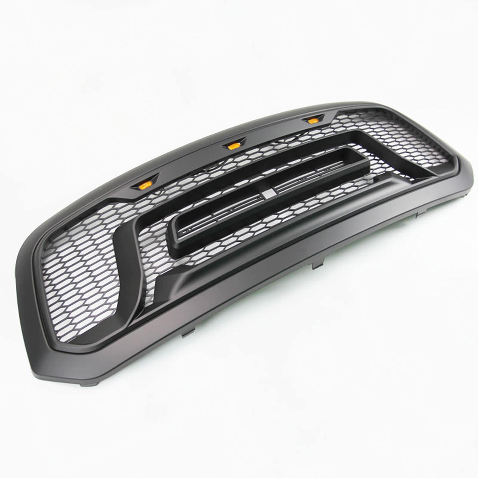 Matte Black Front Grille Rebel Style w/LED Lights for 2013-2018 Dodge Ram 1500(No "RAM" Letter)