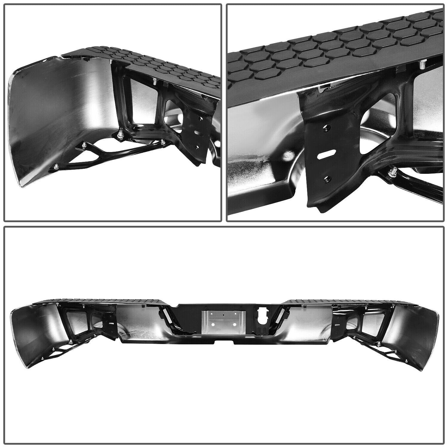 Rear Step Bumper Assembly for 09-18 Dodge RAM 1500 With Dual Exhaust
