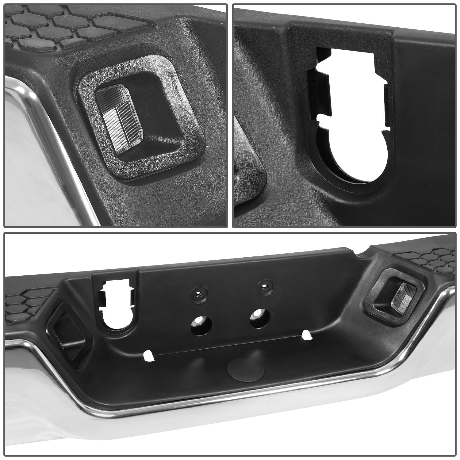 Rear Step Bumper Assembly for 09-18 Dodge RAM 1500 With Dual Exhaust