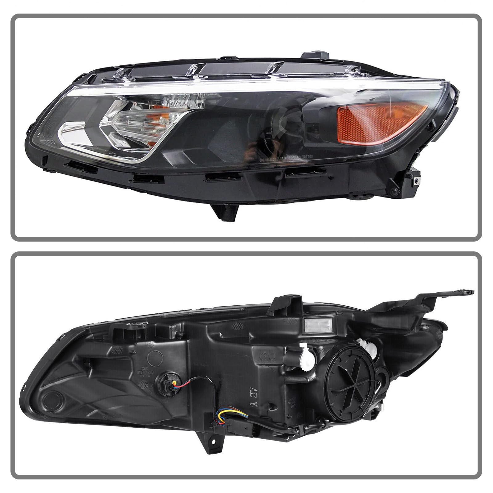 Halogen Headlights Headlamps w/Bulbs for 2016-2018 Chevrolet Malibu