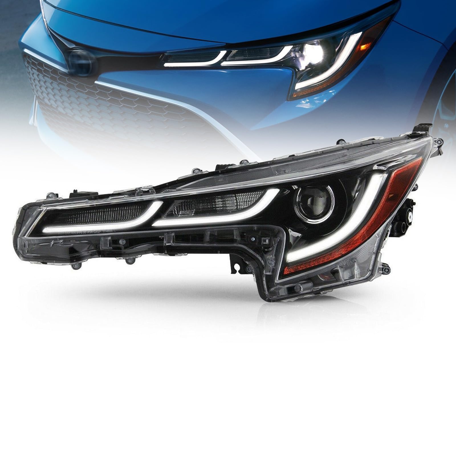 LED Headlights Assembly Headlamps for 2020 2021 Toyota Corolla SE XLE XSE