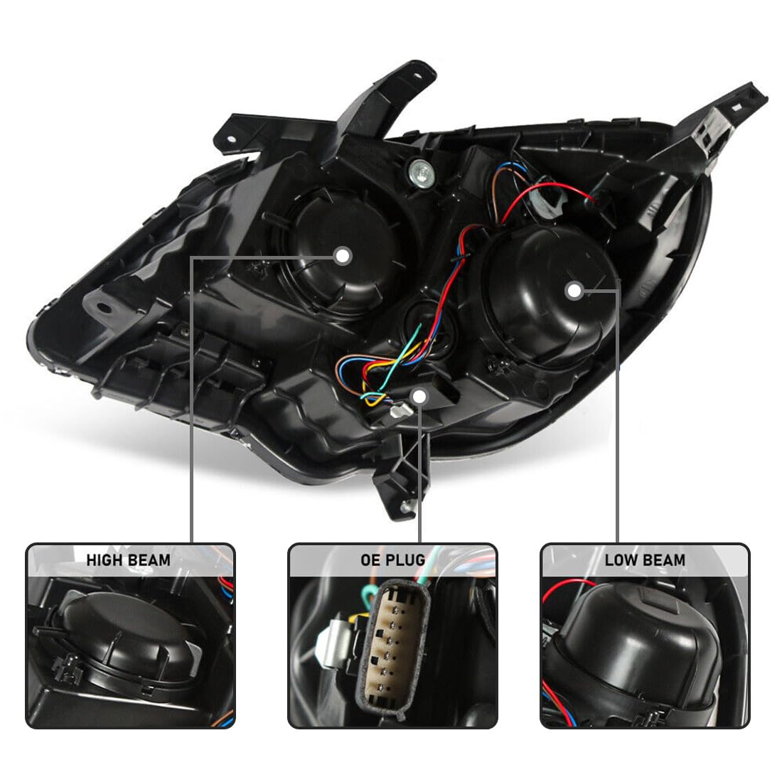 Halogen Headlight Lamp Assembly for 2016-2017 Chevrolet Equinox