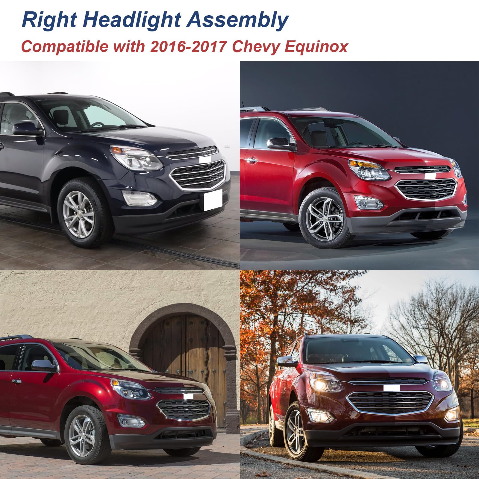 Halogen Headlight Lamp Assembly for 2016-2017 Chevrolet Equinox