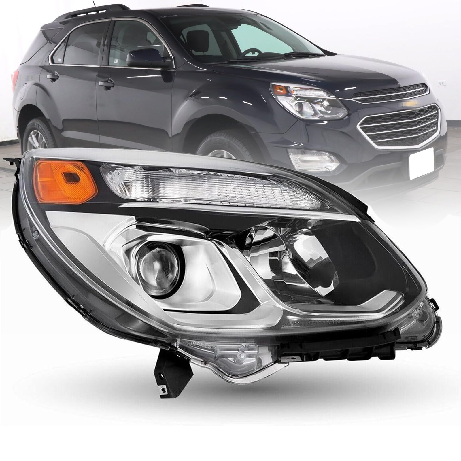 Halogen Headlight Lamp Assembly for 2016-2017 Chevrolet Equinox