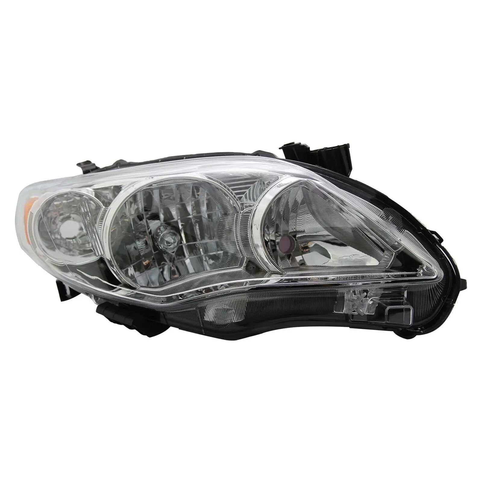 Pair of Chrome Headlights Headlamps Assembly for 2011-2013 Toyota Corolla