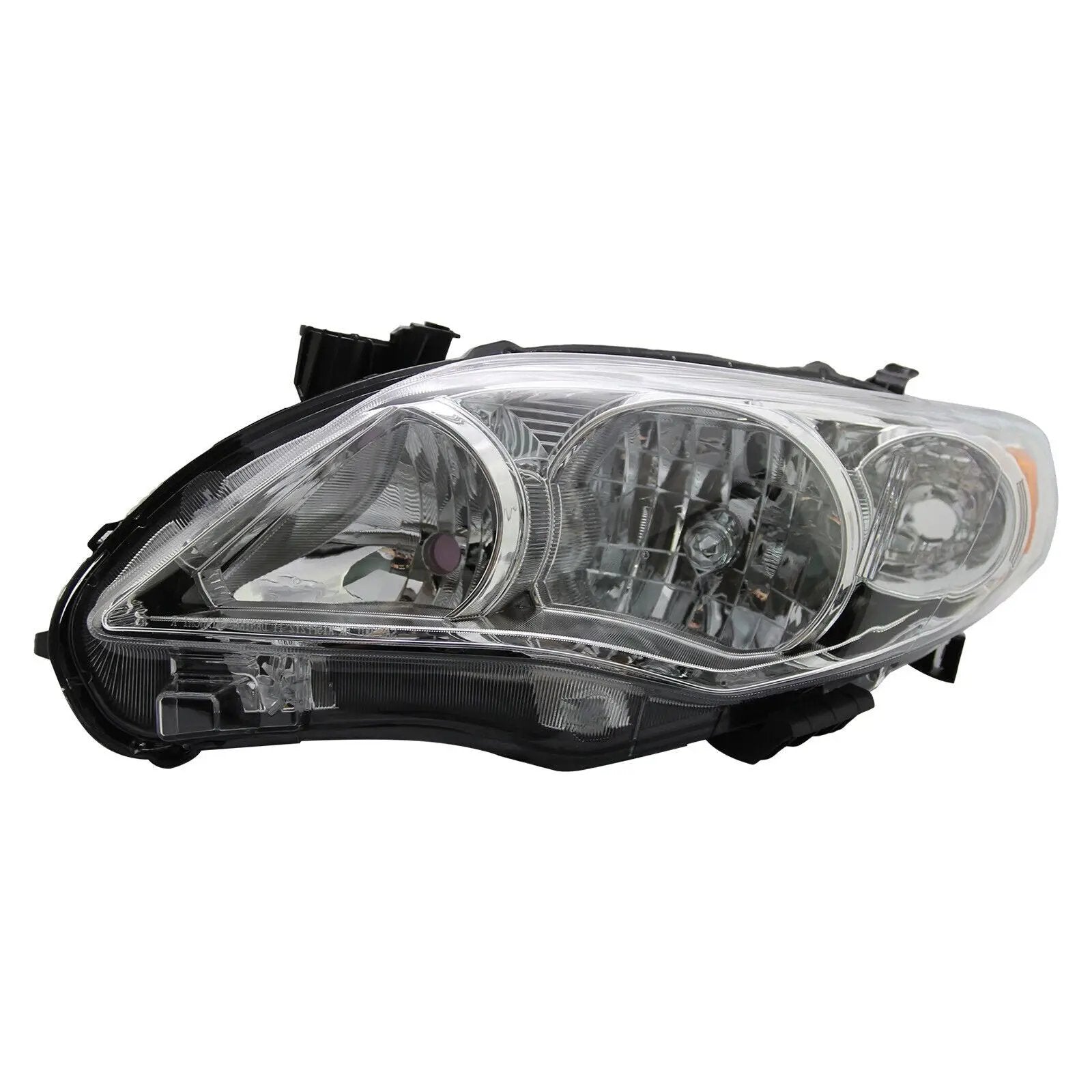Pair of Chrome Headlights Headlamps Assembly for 2011-2013 Toyota Corolla