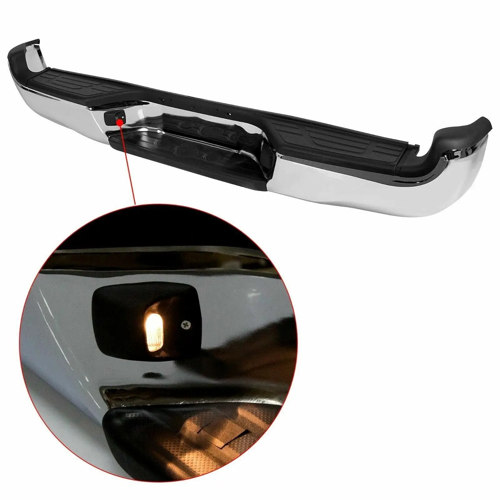 Chrome Rear Step Bumper Assembly For 2005-2015 Toyota Tacoma Pickup