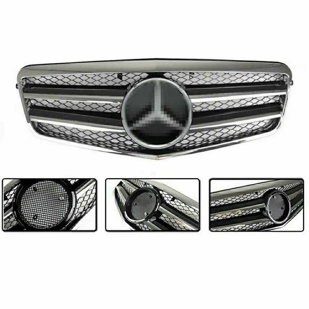 Front Grille + Emblem for 10-13 Mercedes Benz W212 E Class E350 E550