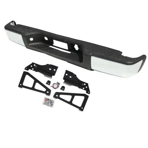 Chrome Rear Step Bumper w/o Holes for 07-13 Chevy Silverado GMC Sierra 1500