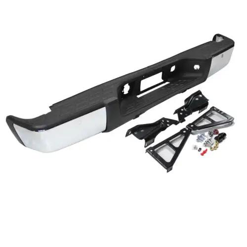 Rear Step Bumper w/Sensor Holes for 2007-2013 Chevy Silverado GMC Sierra 1500
