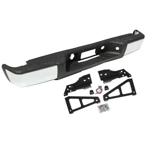 Chrome Rear Step Bumper w/o Holes for 07-13 Chevy Silverado GMC Sierra 1500