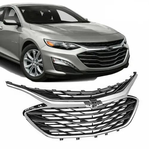 3 Pcs Chrome Front Grille Upper Lower Grill for 2019-2023 Chevrolet Malibu