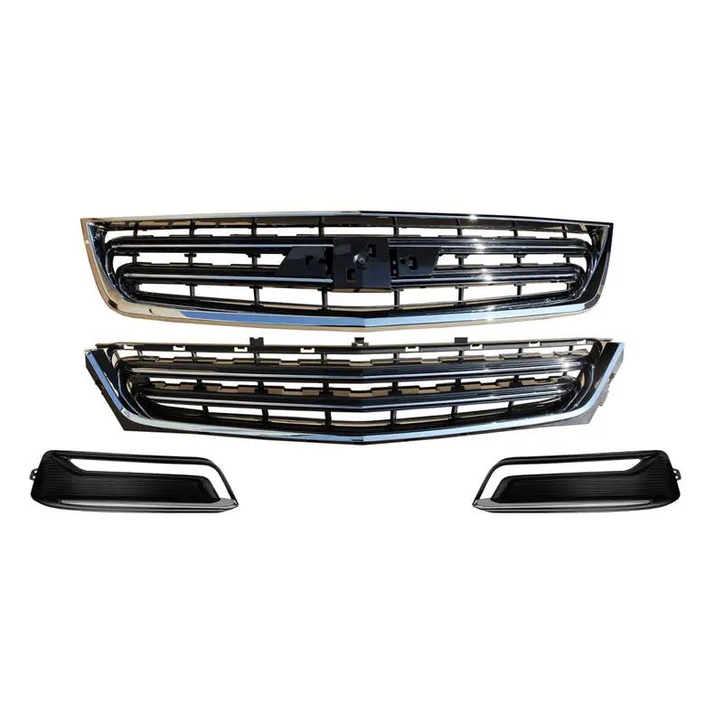 Front Upper Lower Grille Chrome Grill for 2014-2020 Chevrolet Impala Sedan