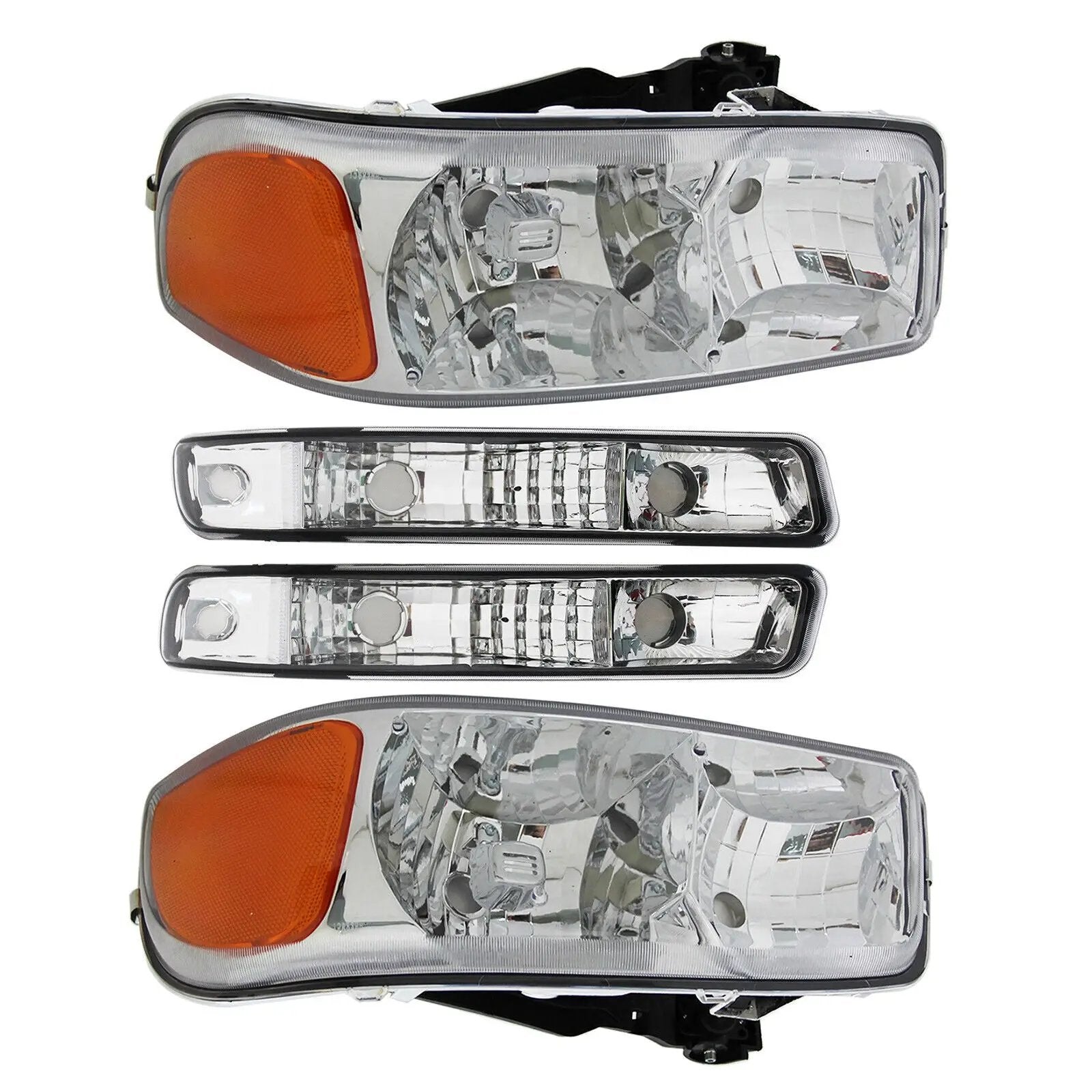 Headlights Bumper Lamps Fits 1999-2006 GMC Sierra 1500 Yukon XL 1500