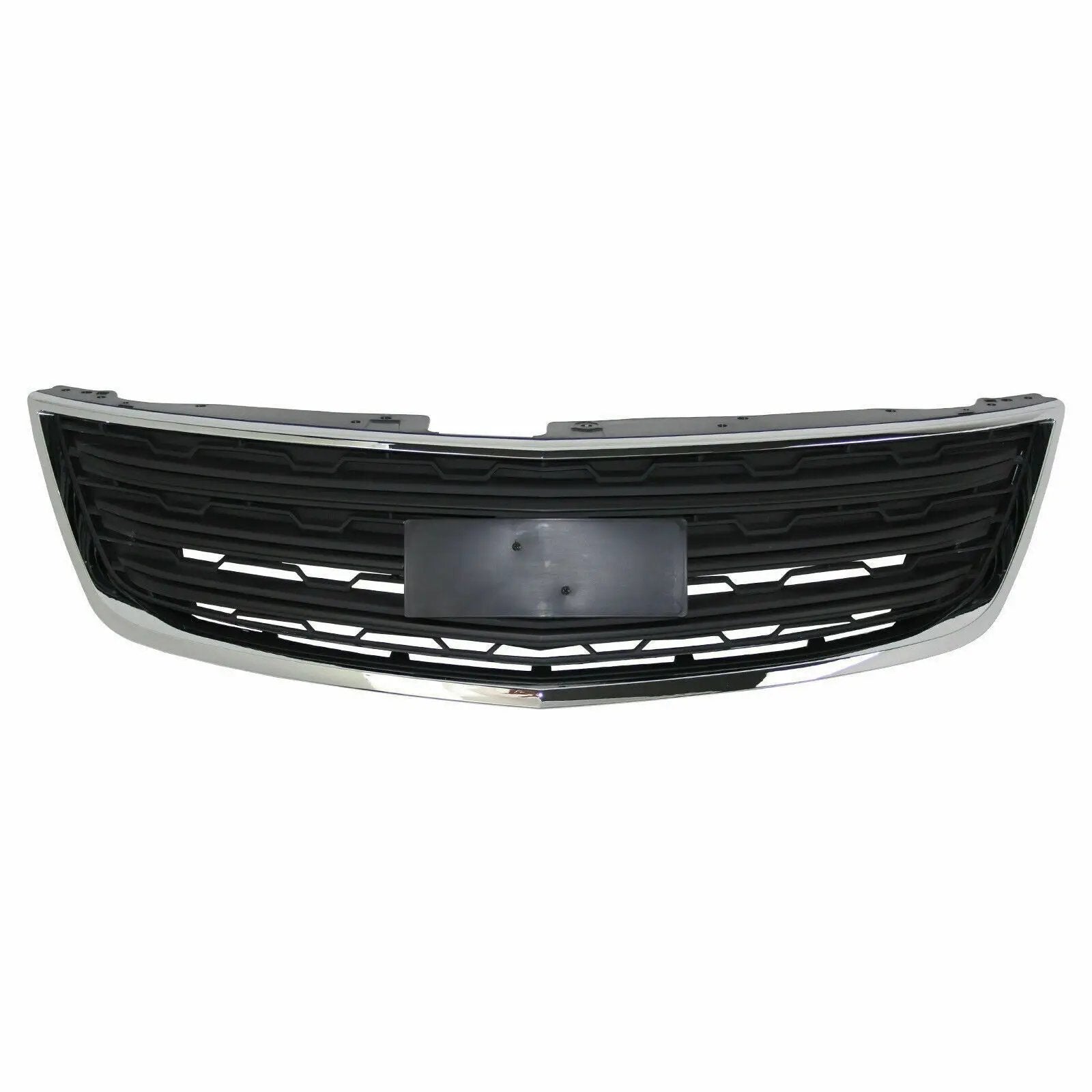 Black Chrome Front Upper & Lower Grille Grill for 2013-2017 Chevy Traverse