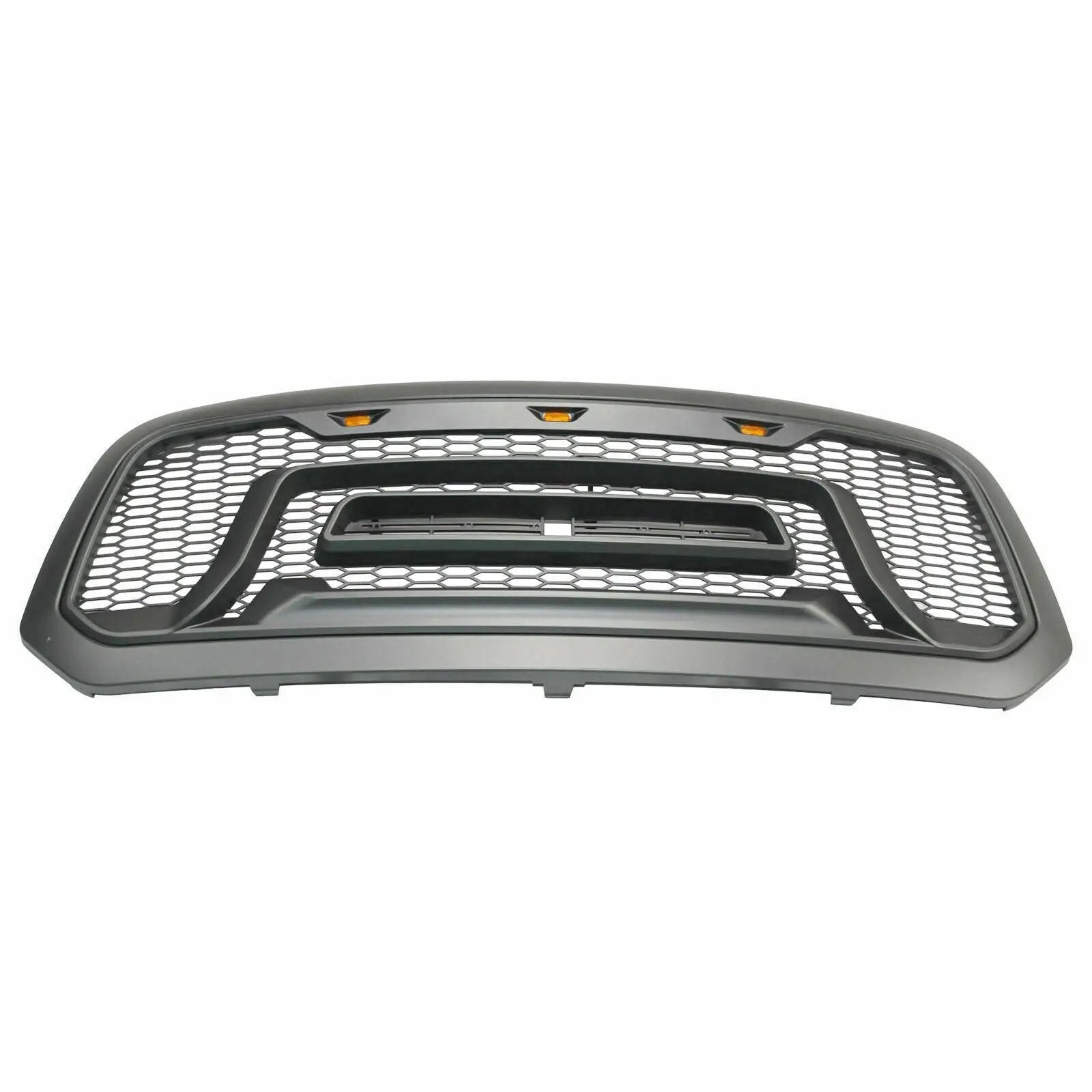Matte Gray Front Grille Rebel Style w/LED Lights for  2013-2018 Dodge Ram 1500(With "RAM" Letter)