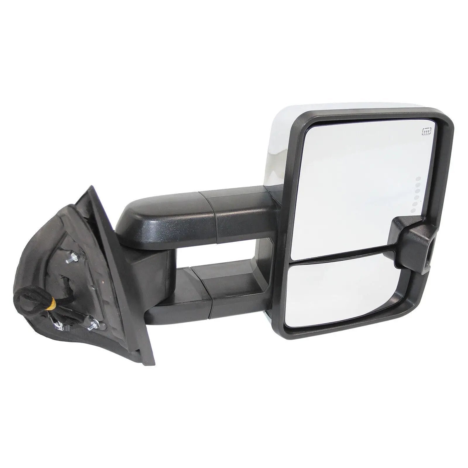 Chrome Tow Mirrors Power Heat Turn Signal for 2007-13 Chevy Silverado 1500 2500