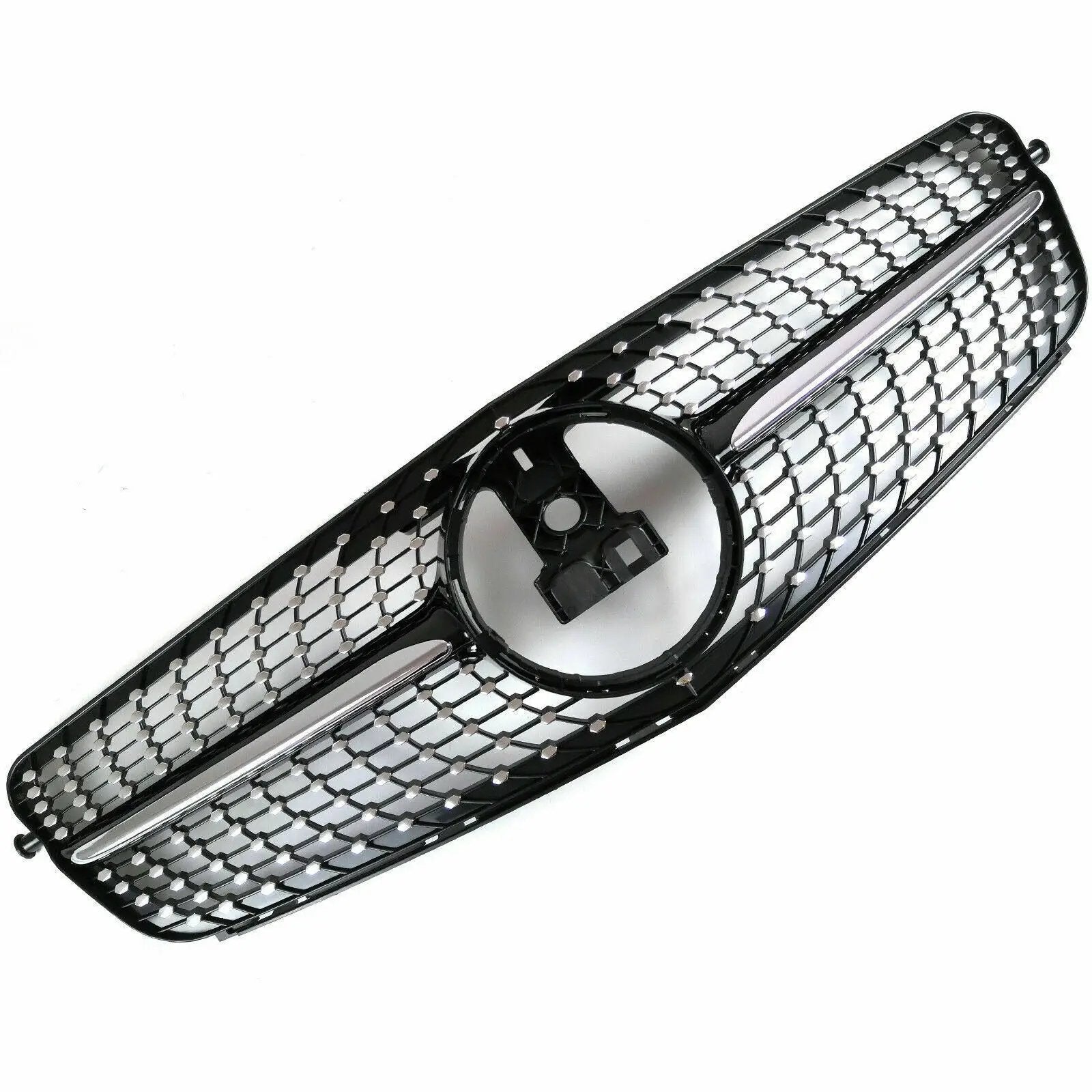 Chrome Diamond Front Grille Grill w/Star for Benz W204 C250 C300 08-13