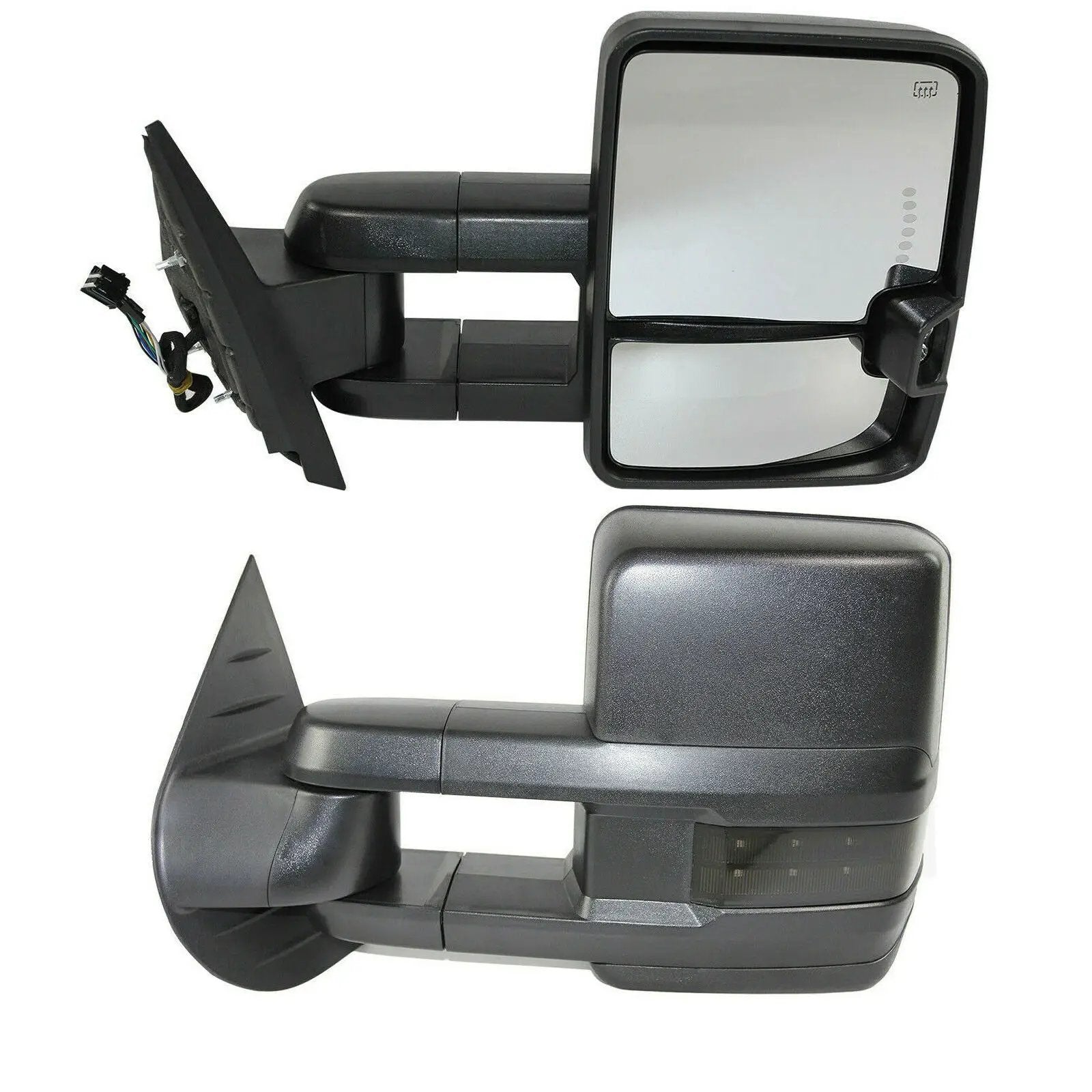 Textured Power Heat Tow Mirrors for 07-13 Chevy Silverado 1500 2500