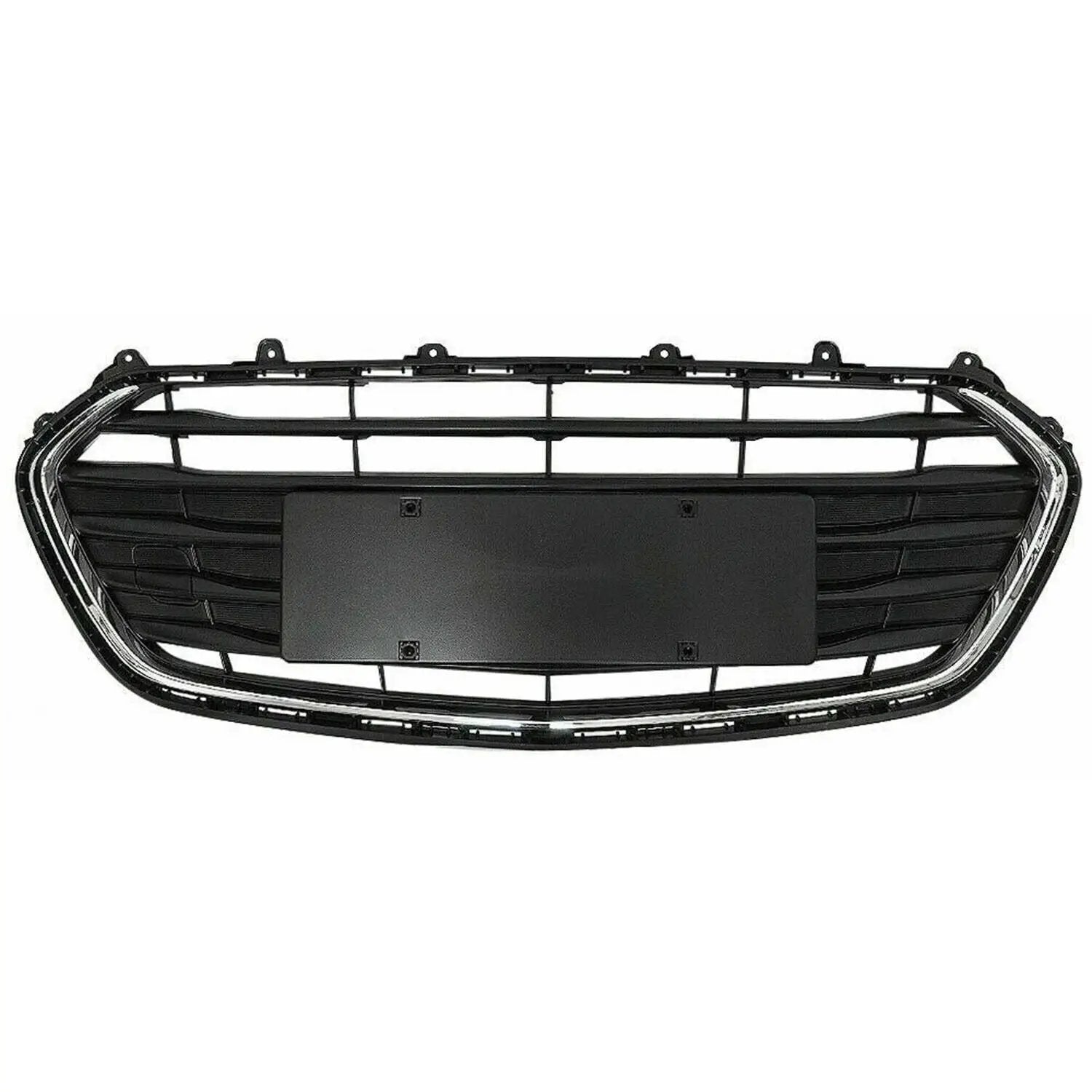 Front Upper Lower Grille Grill Black & Chrome for 17-20 Chevrolet Trax