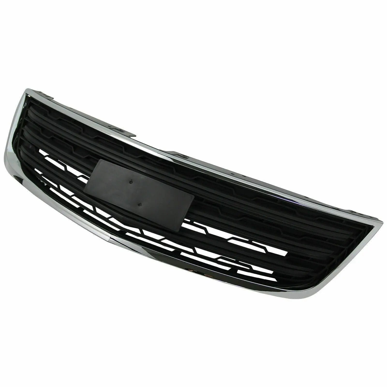 Black Chrome Front Upper & Lower Grille Grill for 2013-2017 Chevy Traverse