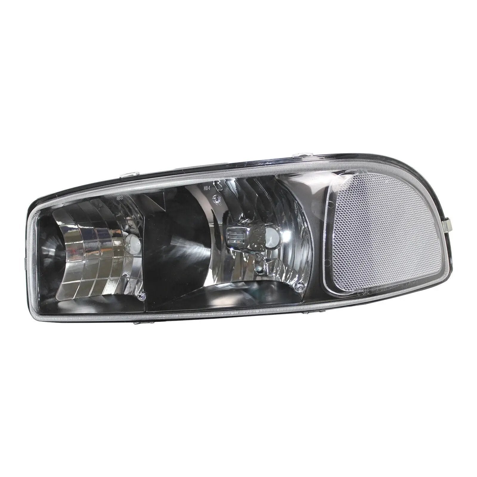 Black Headlights Bumper Lamps Fits 1999-2006 GMC Sierra 1500 Yukon XL