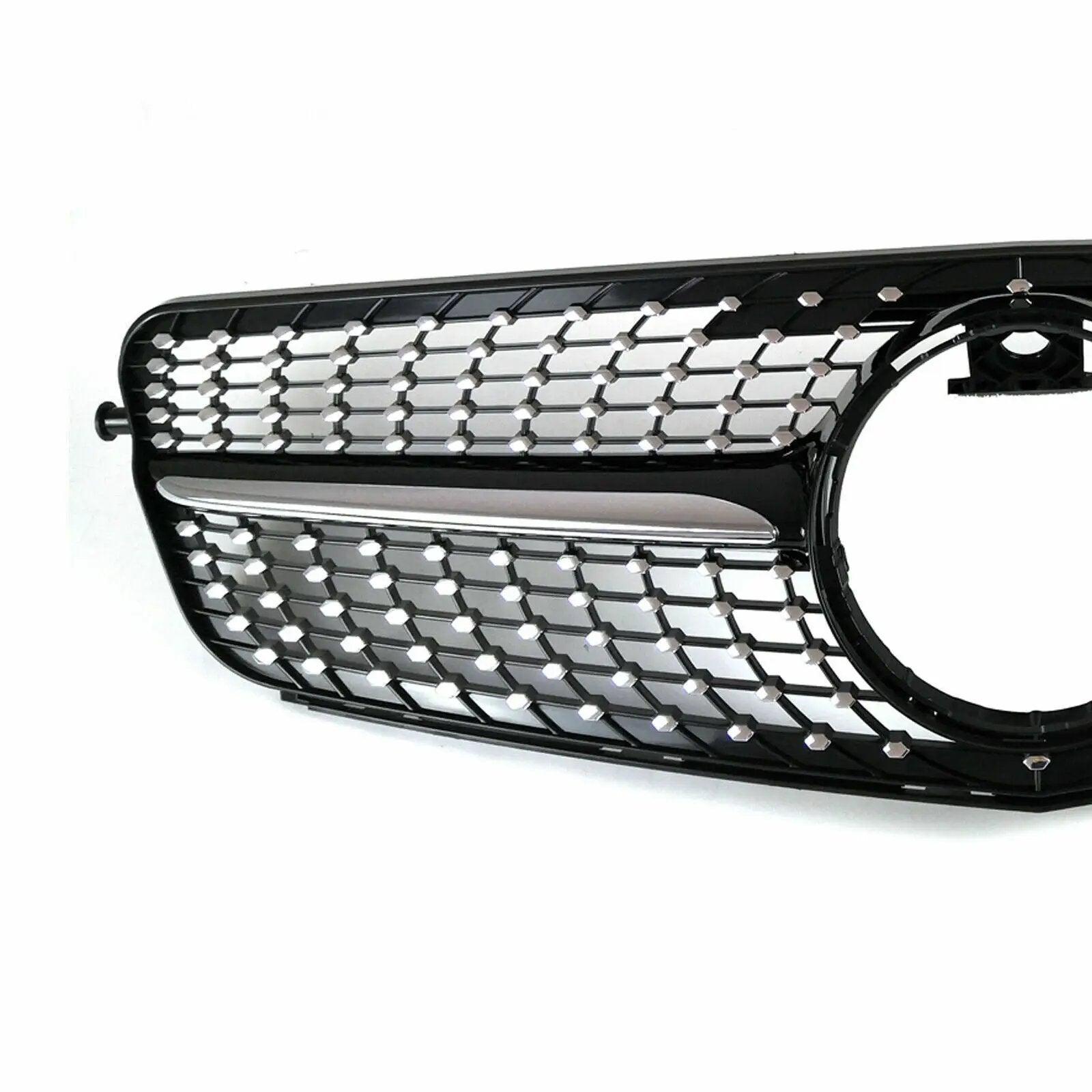 Chrome Diamond Front Grille Grill w/Star for Benz W204 C250 C300 08-13