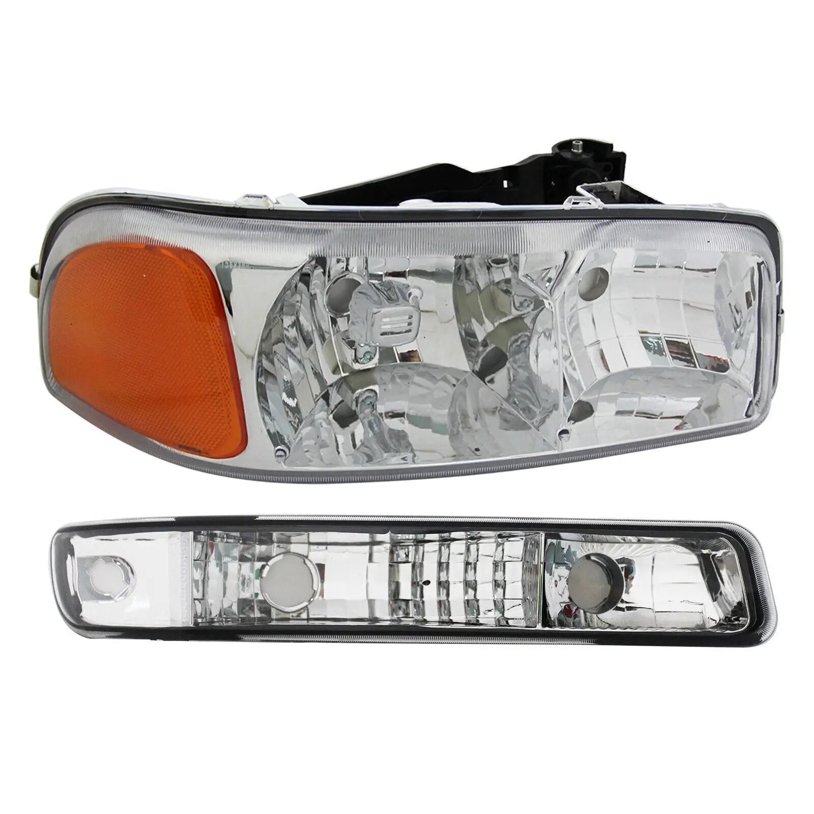 Headlights Bumper Lamps Fits 1999-2006 GMC Sierra 1500 Yukon XL 1500
