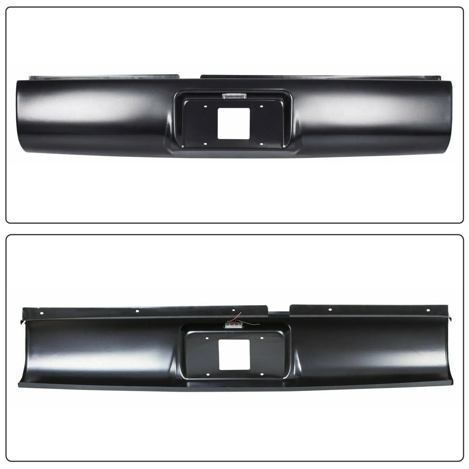 Rear Bumper Roll Pan w/LED License Lamp for 1994-2003 Chevy GMC S10 Sonoma