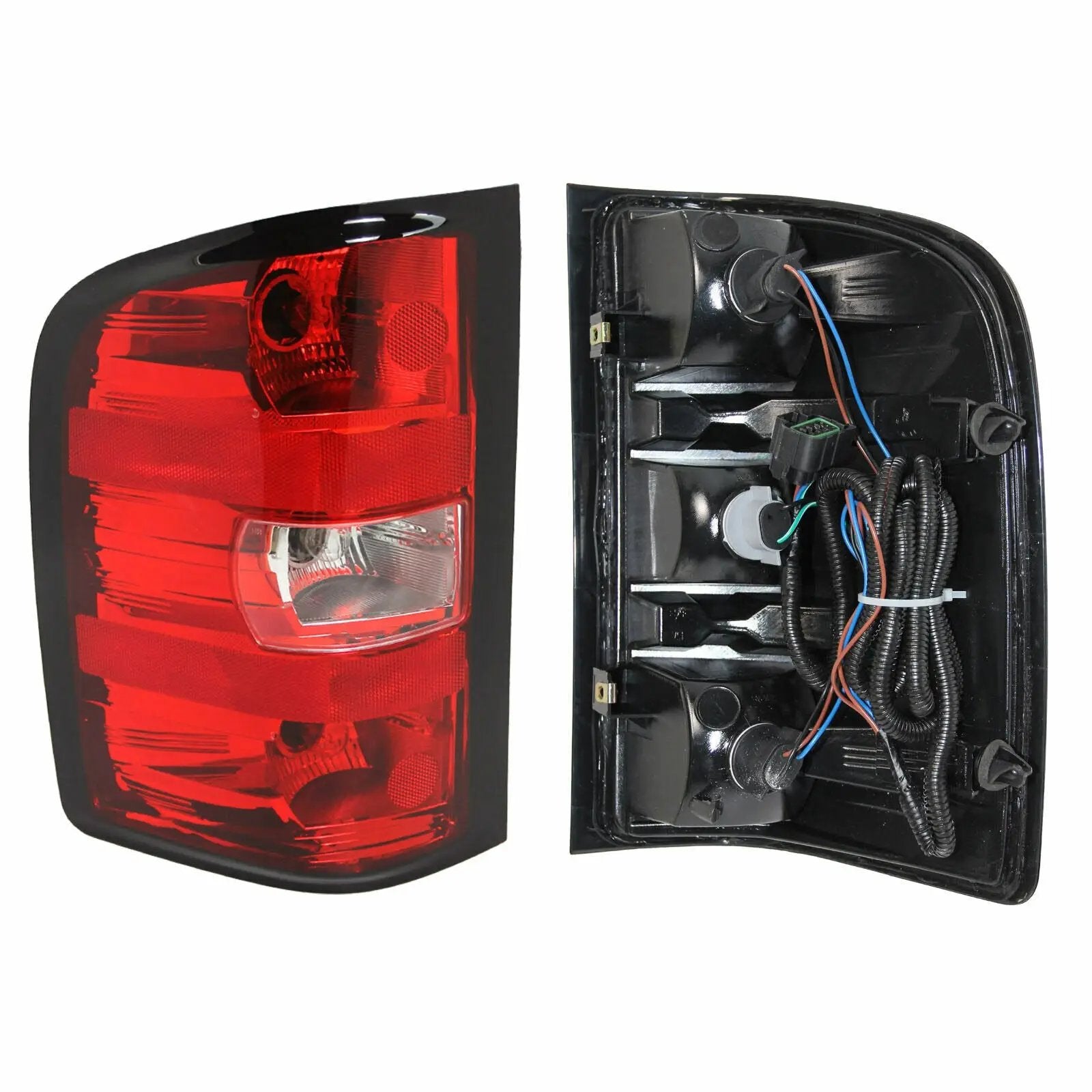 Tail Lights w/Bulbs for 2007-2013 Chevy Silverado 1500 2500 3500 HD