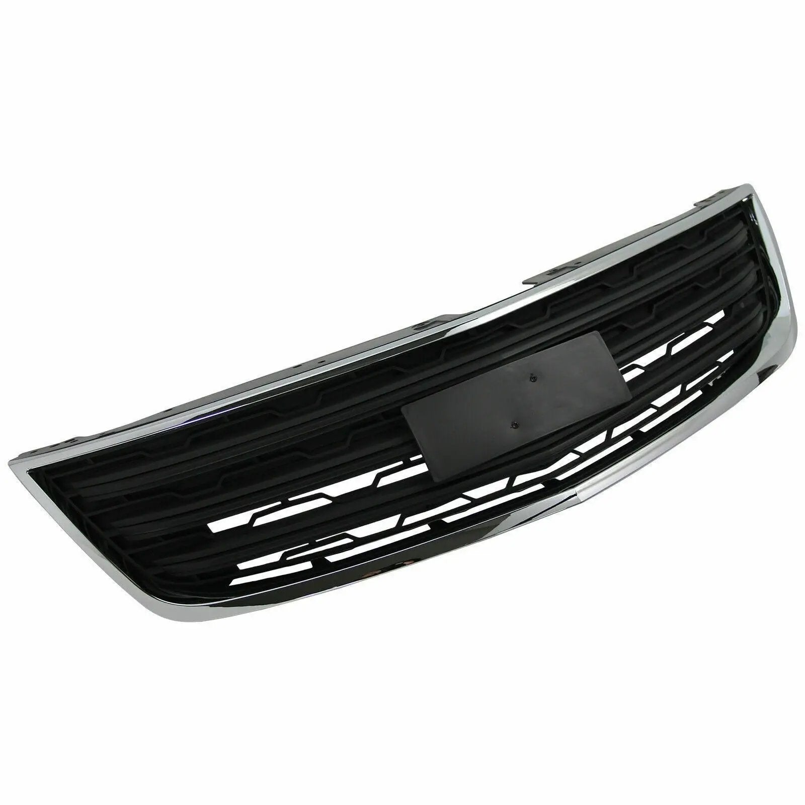 Black Chrome Front Upper & Lower Grille Grill for 2013-2017 Chevy Traverse