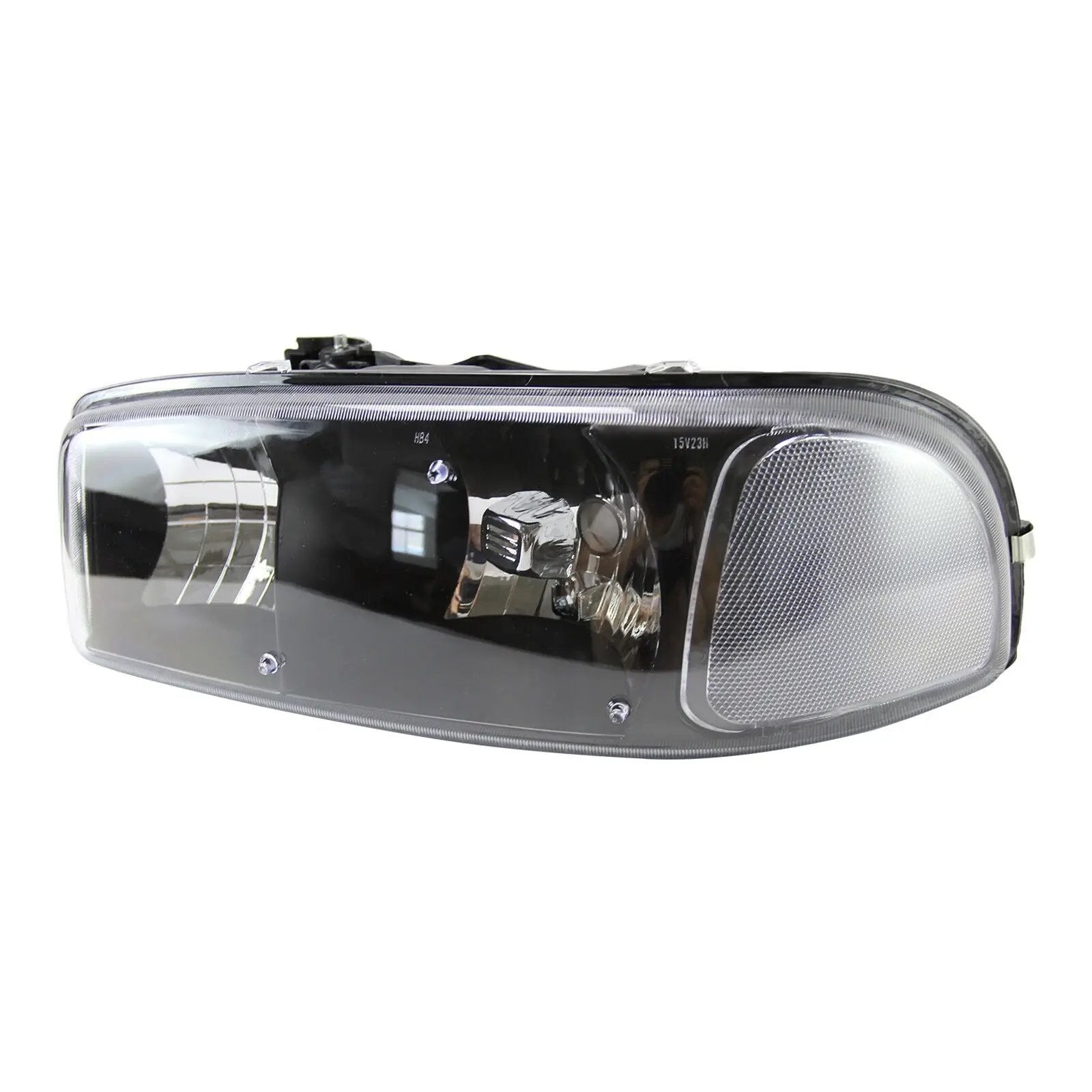 Black Headlights Bumper Lamps Fits 1999-2006 GMC Sierra 1500 Yukon XL