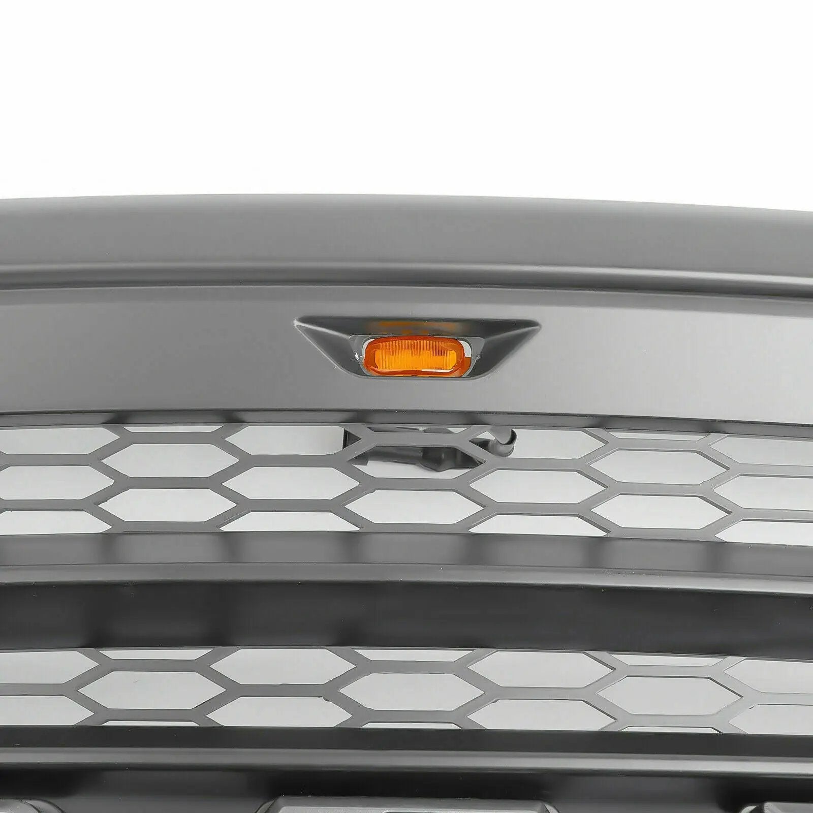 Matte Gray Front Grille Rebel Style w/LED Lights for  2013-2018 Dodge Ram 1500(With "RAM" Letter)