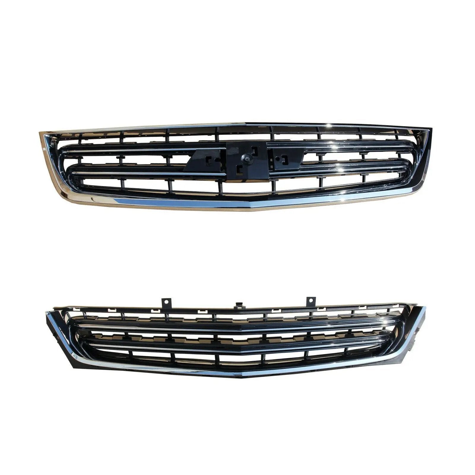 Front Grille Upper Grille Chrome & Black for 2014-2020 Chevrolet Impala LT Sedan