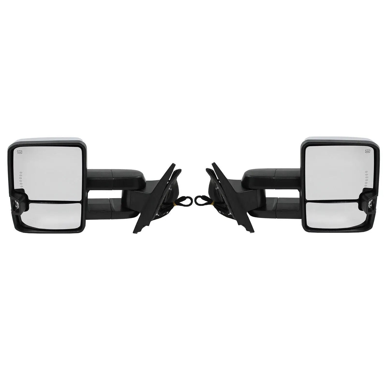 Chrome Tow Mirrors Power Heat Turn Signal for 2007-13 Chevy Silverado 1500 2500