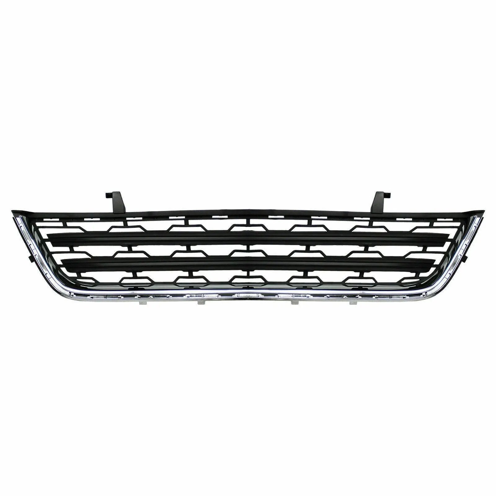 Black Chrome Front Upper & Lower Grille Grill for 2013-2017 Chevy Traverse