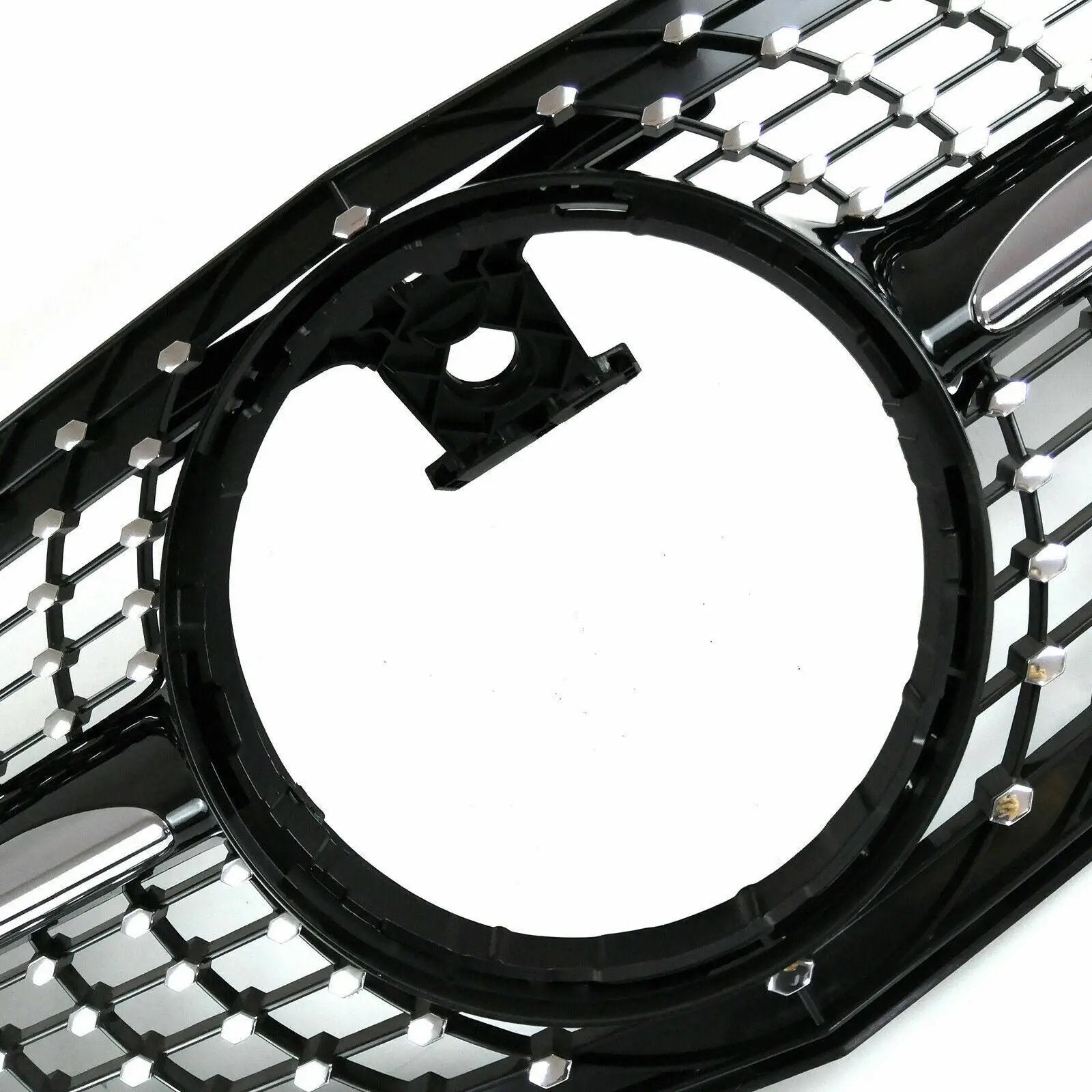 Chrome Diamond Front Grille Grill w/Star for Benz W204 C250 C300 08-13