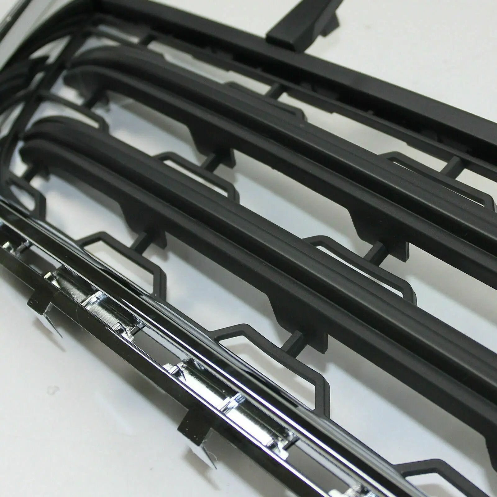 Black Chrome Front Upper & Lower Grille Grill for 2013-2017 Chevy Traverse