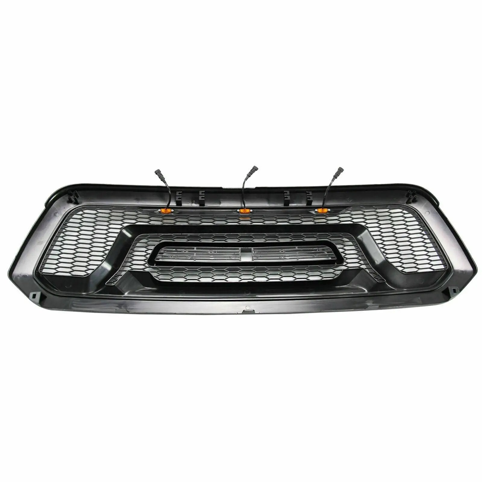 Matte Gray Front Grille Rebel Style w/LED Lights for Dodge Ram 1500 2013-2018