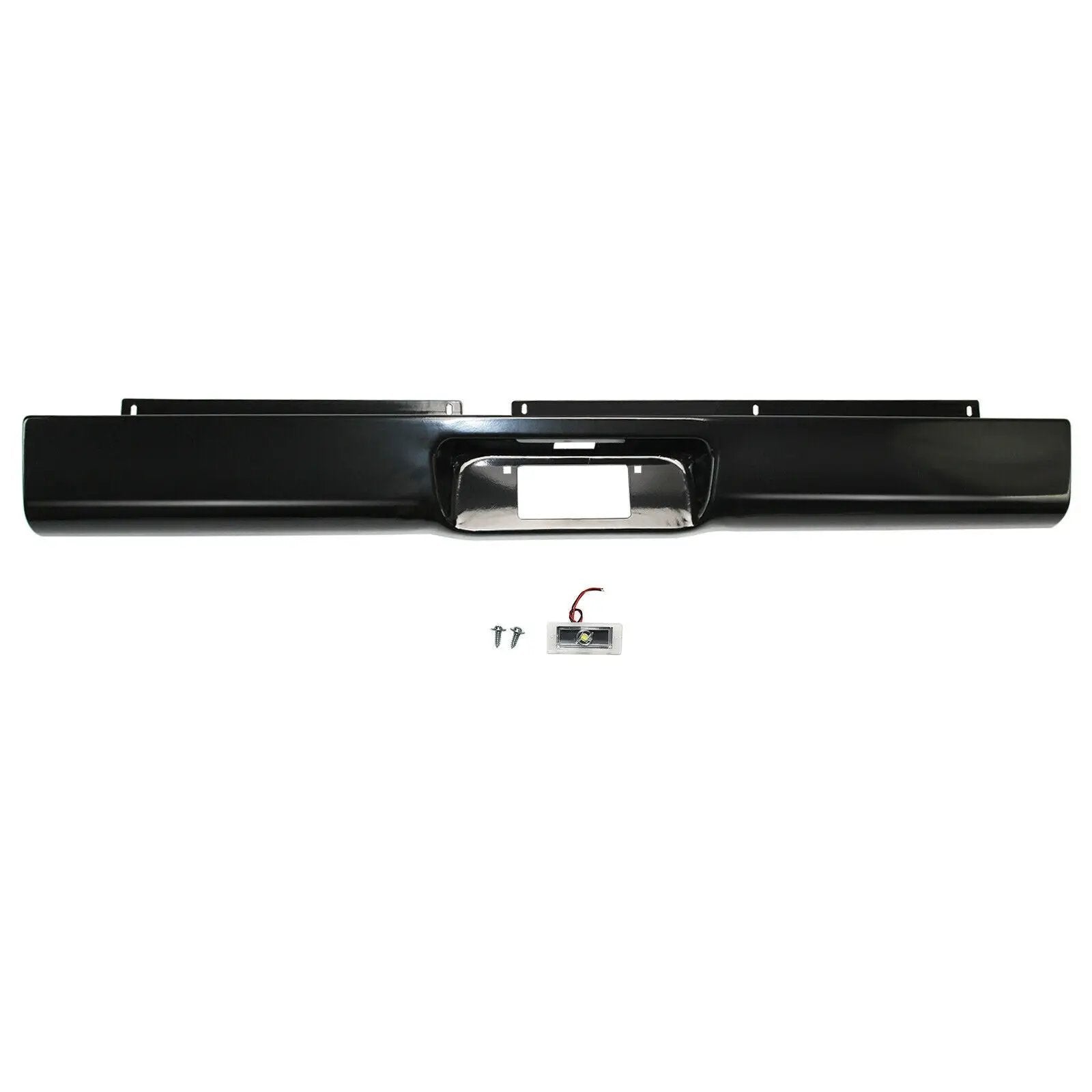 Rear Bumper Roll Pan w/LED License Light for 1997-2004 Dodge Dakota