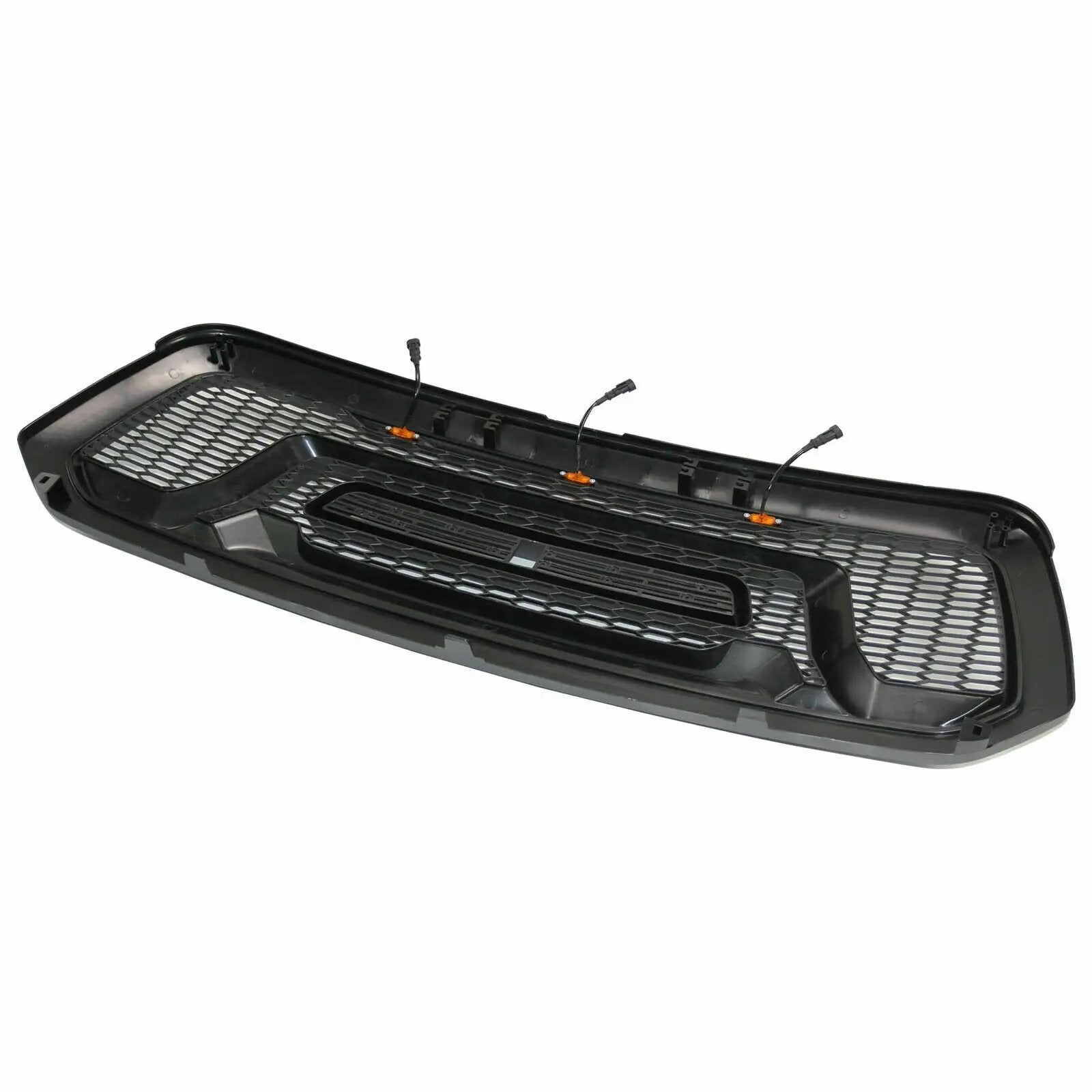 Matte Gray Front Grille Rebel Style w/LED Lights for  2013-2018 Dodge Ram 1500(With "RAM" Letter)