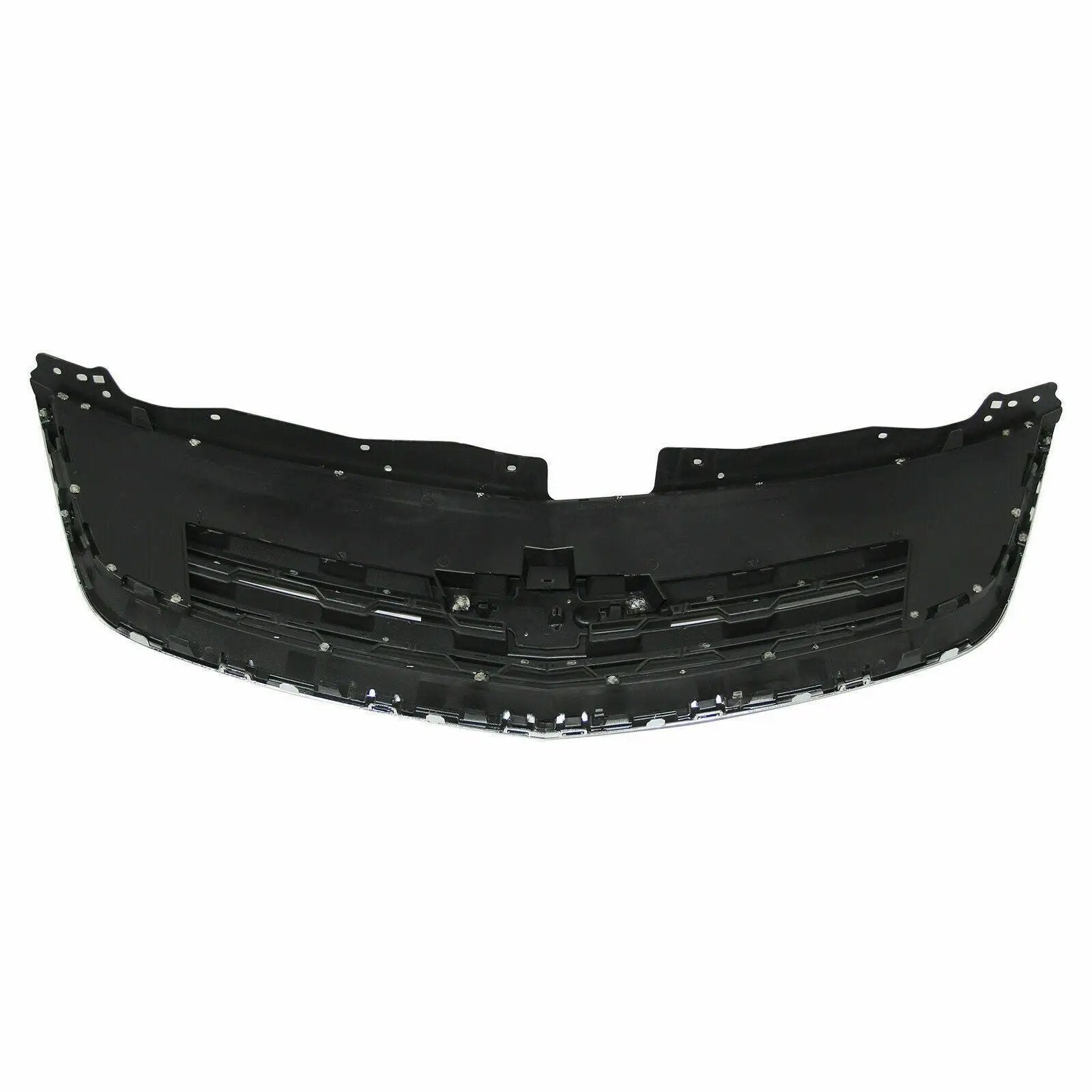 Black Chrome Front Upper & Lower Grille Grill for 2013-2017 Chevy Traverse