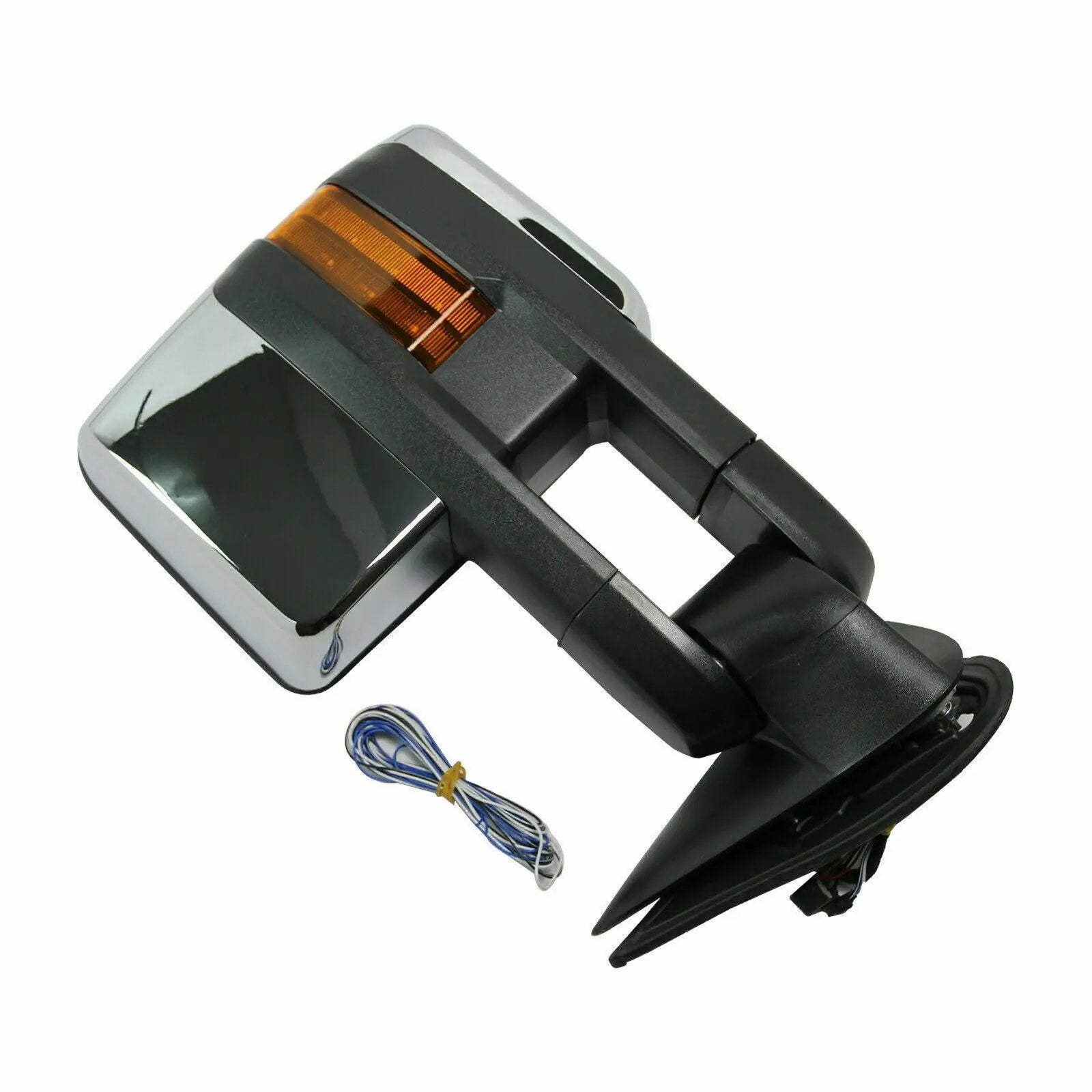 Chrome Tow Mirrors Power Heat Turn Signal for 99-02 Chevy Silverado 1500 2500