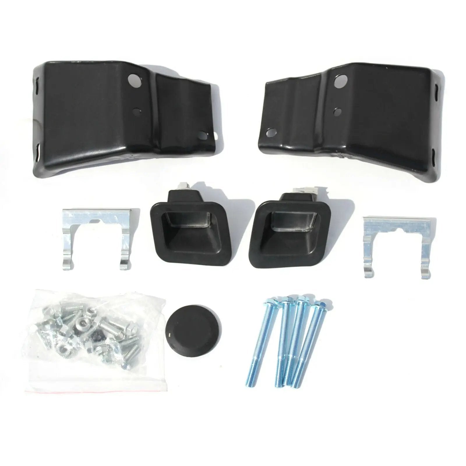 Rear Step Bumper Assembly for 2004-2008 Dodge Ram 1500 2500 3500 HD Black & Chrome